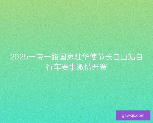 2025一带一路国家驻华使节长白山站自行车赛事激情开赛