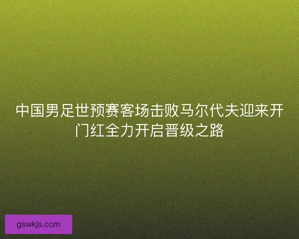 中国男足世预赛客场击败马尔代夫迎来开门红全力开启晋级之路